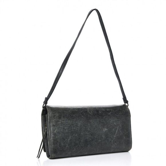 Balenciaga Agneau Classic Hardware Continental Wallet on Strap Anthracite - Picture 12 of 16